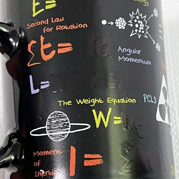 KWARE I’m an ENGINEER 14oz Mug Black Textured Mathematics Formulas Equations - Picture 10 of 17